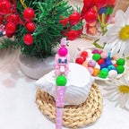 Silicone 3D Focal Beads Stitch Cat Pink Figure Design 20pcs 6