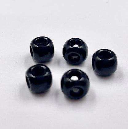 Colored Four-Hole Acrylic Beads Large Hole Chunky Mixed Finishes 100pcs 8
