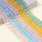 Faceted Round Glass Beads 10mm Clear Pastel Colors 50pcs 2