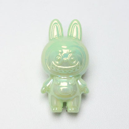 Plating 3D Labub Standing Pose Acrylic Beads 34mm Glossy Mixed 20pcs 11
