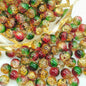 Crackle Glass Beads Round 10mm Transparent Mixed Colors 50pcs 52