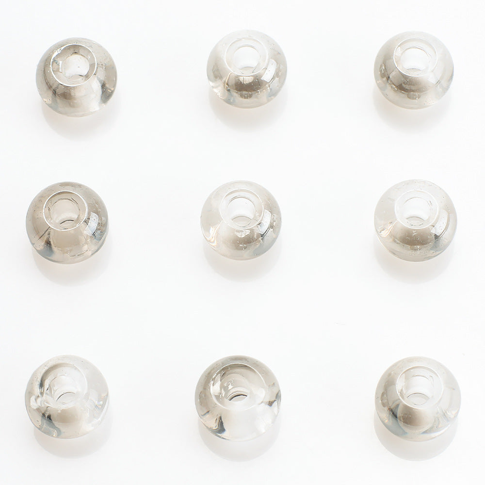 Glass Smooth Spacer Beads 8mm 10mm Large Hole Electroplated 50pcs 8