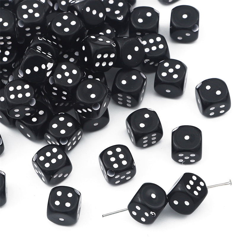 Dice Acrylic Beads 10mm Colorful Mixed 60pcs 7