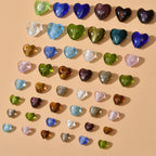 Lampwork Heart Glass Beads 10-20mm Transparent Silver Foil Filled 2pcs