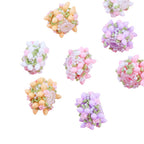 Flower Leaves Cluster Clay Beads 26mm Pastel Embellished 5pcs 5