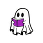 Silicone Focal Beads Halloween White Ghost Reading Book 20pcs 7