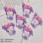 3D Enamel Character Resin Beads Glossy Pastel 2pcs 14