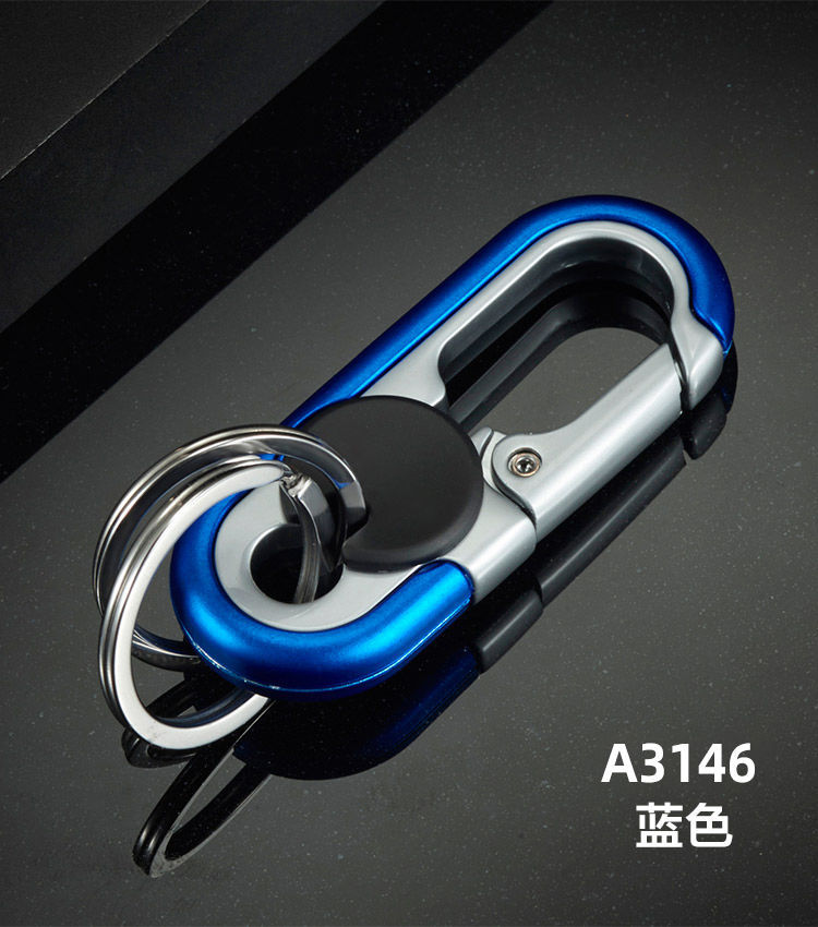 Metal Carabiner Keychain Zinc Alloy Vintage Style Black Blue Orange 10