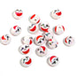 Plating Round Acrylic Beads 16mm Joker Smiley Face Glossy 50pcs 8