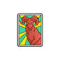 Silicone Focal Beads Tarot Animal Brown Cow Face Pastel Background 20pcs 4