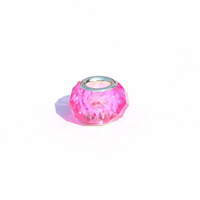Acrylic Facet Spacer Beads 14mm Large Hole 100pcs 16