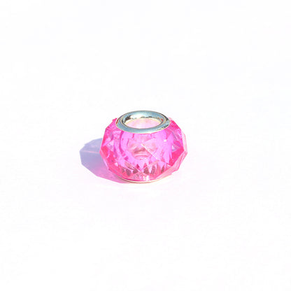 Acrylic Facet Spacer Beads 14mm Large Hole 100pcs 16