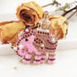 Alloy Rhinestone Elephant Keychain Metal Animal Charm with Lantern Detail 8