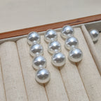 Pearl Round Glass Beads 8-16mm White Imitation 5pcs 2