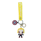 Soft Rubber Halloween Clown Keychain with Orange Hair and Yellow Eyes 5