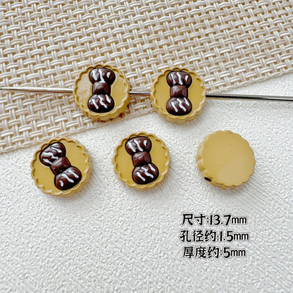 Butterfly Painted Metal Beads Decorative Alloy 10pcs 32