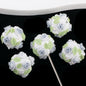 Flower Clay Beads 21mm Fresh Floral Ball Pastel Colors 6pcs 8