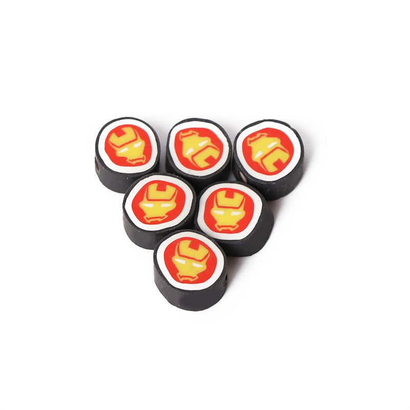 Flat Clay Beads 10mm Hero Series Polymer Colorful 100pcs 10
