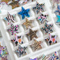 Plating Leopard Star Acrylic Beads 23mm Punk Style 10pcs 3