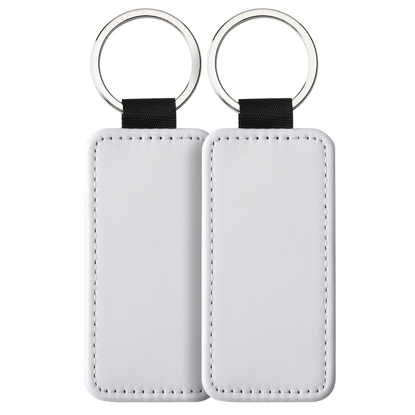 Sublimation Blank Keychain White Metal Ring Multiple Shapes 17