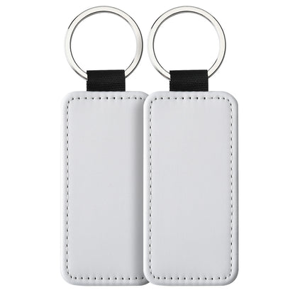 Sublimation Blank Keychain White Metal Ring Multiple Shapes 17