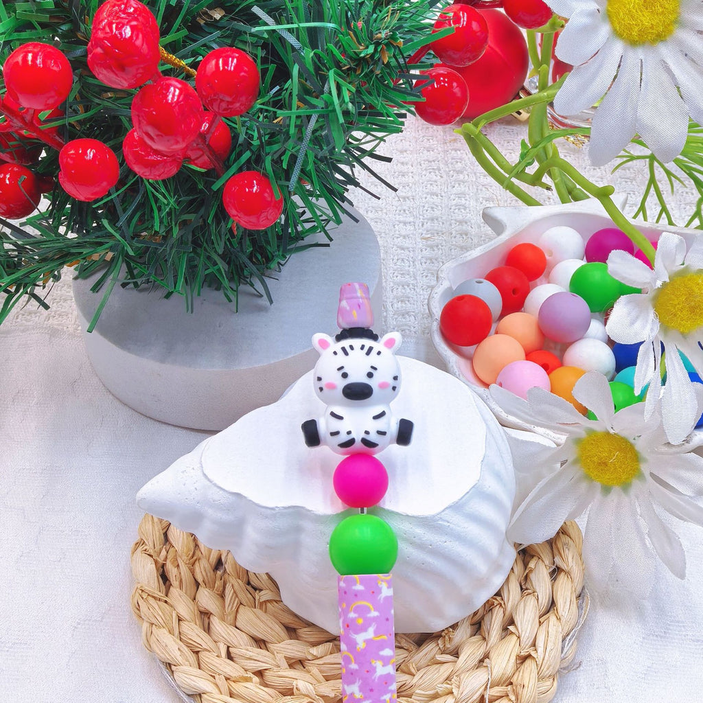 Silicone 3D Focal Beads Cow Sitting Pose 20pcs 6