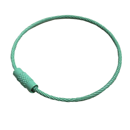 Spray Painted Steel Cable Keyrings Colorful Flexible Durable 20pcs 20