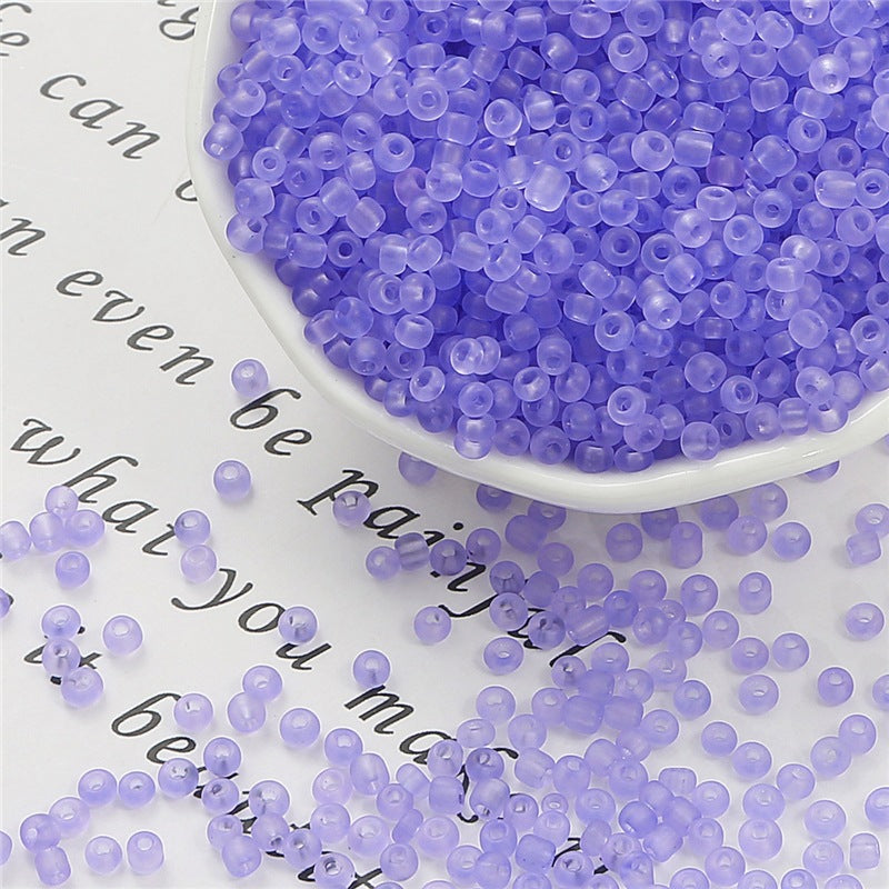 Frosted Transparent Seed Glass Beads 3mm Mixed Colors 1400pcs 14