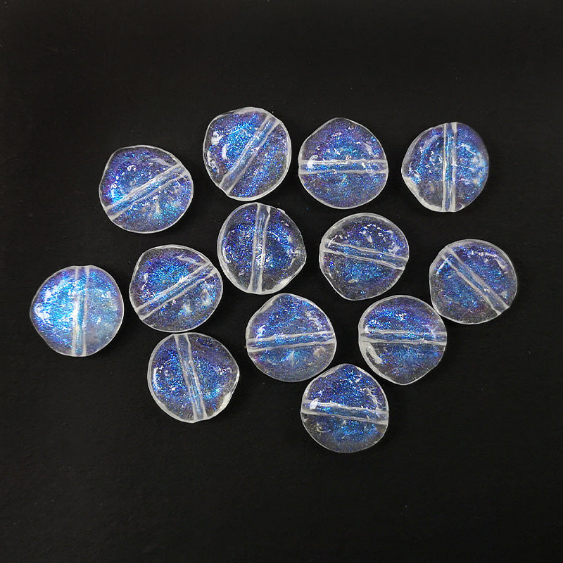 Transparent Aurora Laser Acrylic Beads Iridescent Mixed Shapes 2pcs 24