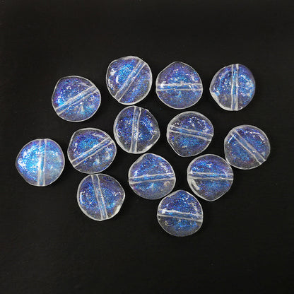Transparent Aurora Laser Acrylic Beads Iridescent Mixed Shapes 2pcs 24