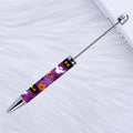 Beadable Pen Plastic Halloween Printed Pumpkin Ghost Spider Bat 6