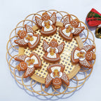 Silicone Focal Beads Gingerbread Man Angel White Wings 20pcs 2