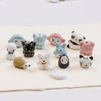 Hand Painted Animal Ceramic Beads Colorful Assorted Shapes 5pcs 2