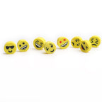 Flat Clay Beads 9mm Yellow Funny Emoji Polymer 100pcs 5