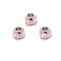 Stainless Steel Round Metal Beads 8mm Multicolor Evil Eye 10pcs 4