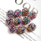 Glitter Bubblegum Beads 16mm Colorful Iridescent Sparkle 1pc 6