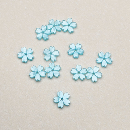 Cherry Blossom Acrylic Beads 10mm Translucent Colorful 30pcs 8