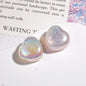 Glitter Starry Sky Heart Resin Beads 16mm Pastel Rainbow Shimmer 20pcs 5