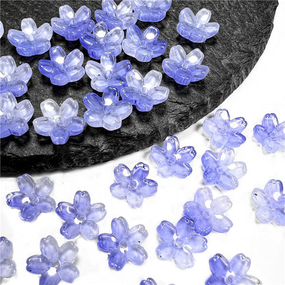 Czech Glass Beads Cherry Blossom 10mm Iridescent Pastel 50pcs 26