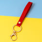PU Leather Wristlet Keychain with Golden Clasp Multiple Colors 8