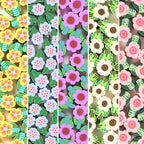 Flower Clay Beads 11mm Colored Pastel Polymer 100pcs