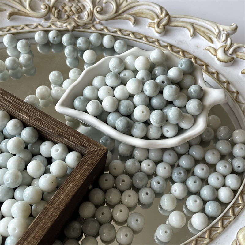 Crackle Round Glass Beads 10mm Imitation Porcelain Pastel Colors 120pcs 27