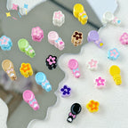 Spoon and Flower Metal Beads 15mm and 9mm Baking Painted 20pcs