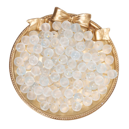 Czech Glass Beads Round 8mm Translucent Metallic Flecks 30pcs 12