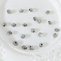 Alloy Rhombus Spacer Beads 4mm Striped Tibetan Style 100pcs 3