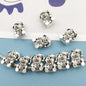 Christmas Series Large Hole Metal Beads Silver Tone Zinc Alloy 1pc 10