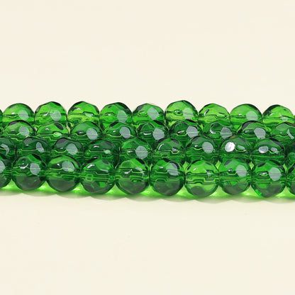 Faceted Round Glass Beads 10mm Clear Pastel Colors 50pcs 17