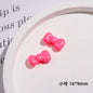 Painted Mini Bow Acrylic Beads 13mm Glossy Mixed Colors 50pcs 9