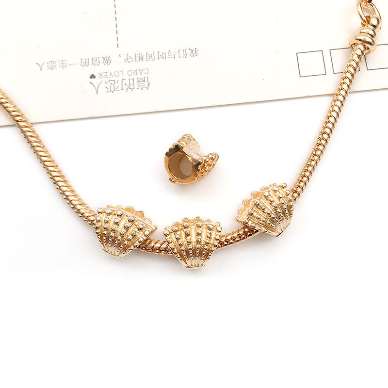 Large Hole Metal Beads Antique KC Gold Alloy Symbols 30pcs 26