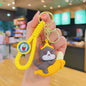 Soft Rubber Fruit Dog Keychain Cute Grape and Banana Design 7